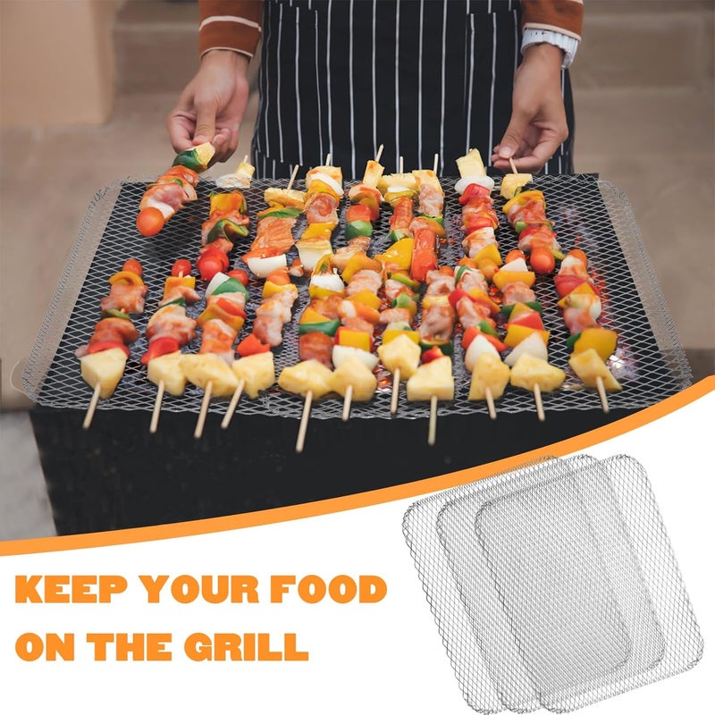 Kingrol 10-Pack Disposable Grill Toppers, 15.25 x 12 Inch BBQ Grilling Mats, Prevents Food from Falling Through Grates, Ideal for Meat & Veggies, Outdoor Grill Accessories - Image 5